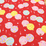 Cotton Shantung Print Fabric - Water Balloons - nomura tailor