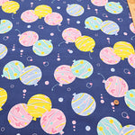 Cotton Shantung Print Fabric - Water Balloons - nomura tailor