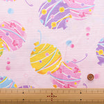 Cotton Shantung Print Fabric - Water Balloons - nomura tailor