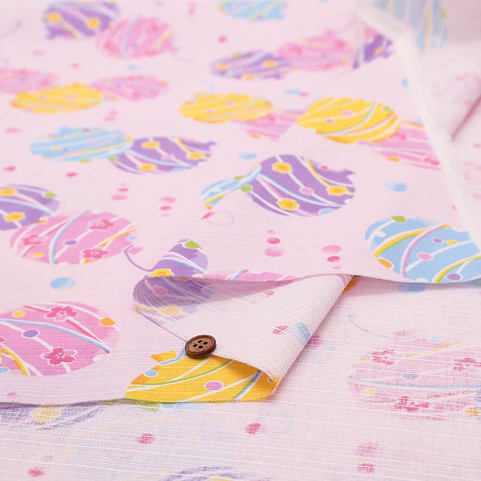 Cotton Shantung Print Fabric - Water Balloons - nomura tailor