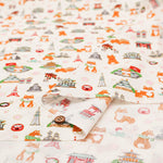 Cotton Muslin Lame (Glitter) Fabric - Tourist Shiba Inu - nomura tailor
