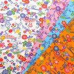 Cotton Broad Printed Fabric - Bingata Style - nomura tailor