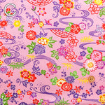 Cotton Broad Printed Fabric - Bingata Style - nomura tailor
