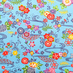 Cotton Broad Printed Fabric - Bingata Style - nomura tailor