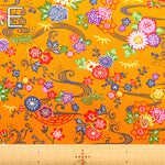 Cotton Broad Printed Fabric - Bingata Style - nomura tailor