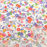 Cotton Broad Printed Fabric - Bingata Style - nomura tailor