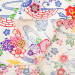 Cotton Broad Printed Fabric - Bingata Style - nomura tailor