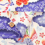 Cotton Broad Printed Fabric - Bingata Style - nomura tailor