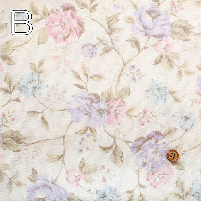Cotton Double Gauze Printed Fabric - Elegant Flower - nomura tailor