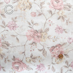 Cotton Double Gauze Printed Fabric - Elegant Flower - nomura tailor