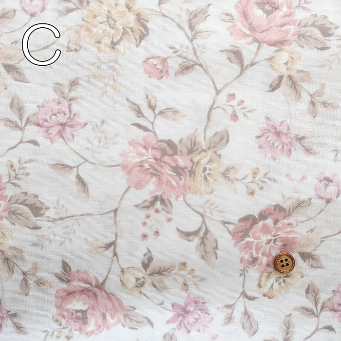 Cotton Double Gauze Printed Fabric - Elegant Flower - nomura tailor