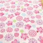 Cotton Ripple-printed Fabric - Japanese Style Flower - nomura tailor