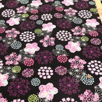 Cotton Ripple-printed Fabric - Japanese Style Flower - nomura tailor