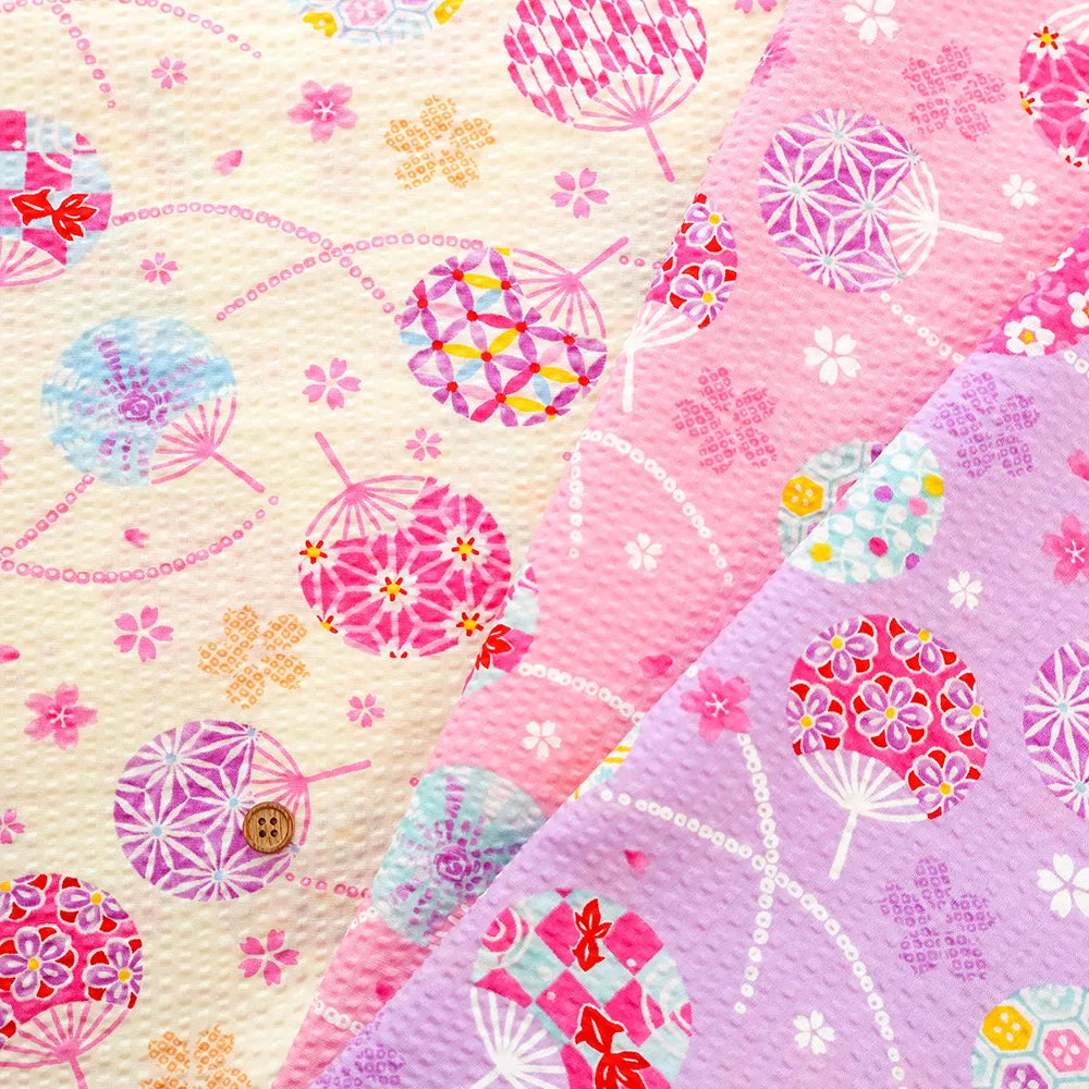 Cotton Ripple-printed Fabric - Japanese Style Uchiwa - nomura tailor