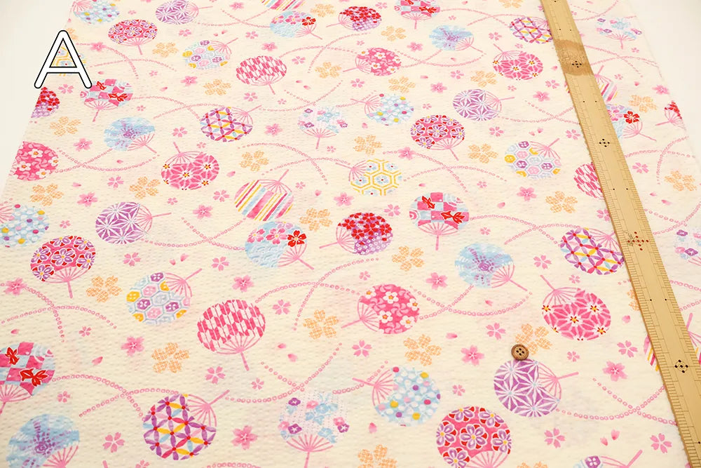 Cotton Ripple-printed Fabric - Japanese Style Uchiwa - nomura tailor