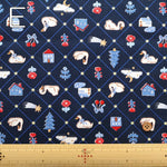 Cotton Sheeting Printed Fabric - Retro Kawaii - nomura tailor