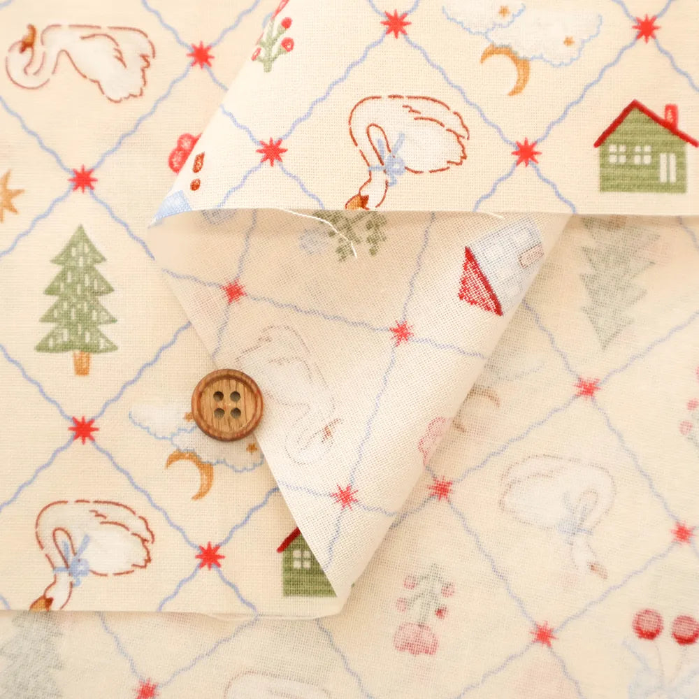 Cotton Sheeting Printed Fabric - Retro Kawaii - nomura tailor