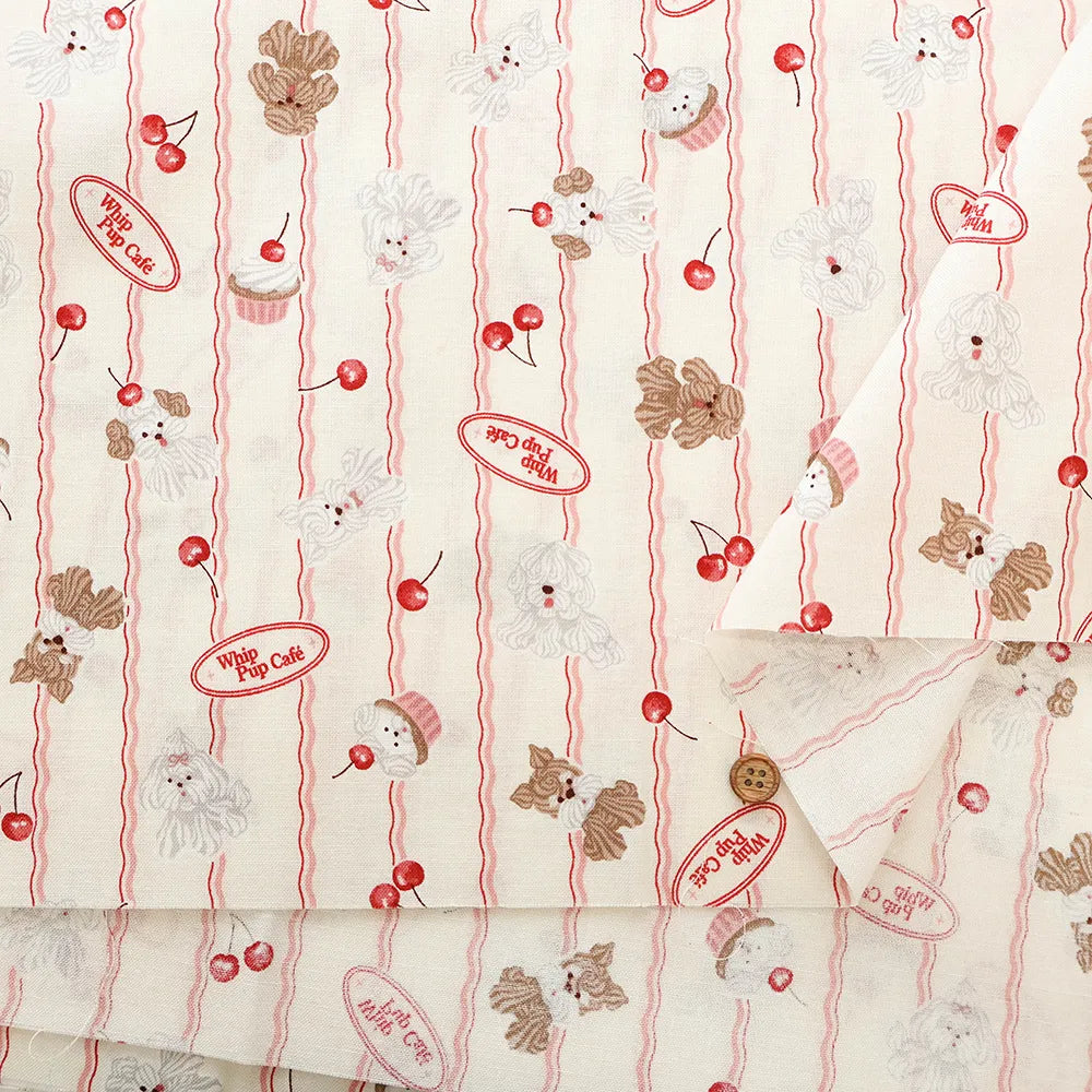 Cotton Sheeting Printed Fabric - Whip Dog - nomura tailor