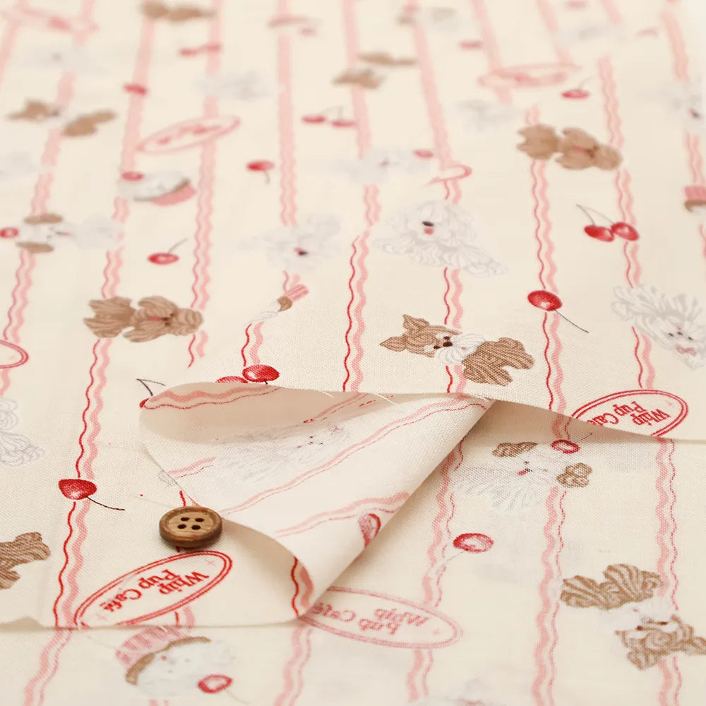 Cotton Sheeting Printed Fabric - Whip Dog - nomura tailor