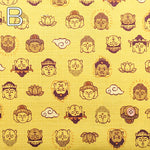 Cotton Dobby Printed Fabric - Buddha Statue - nomura tailor