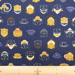 Cotton Dobby Printed Fabric - Buddha Statue - nomura tailor