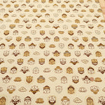 Cotton Dobby Printed Fabric - Buddha Statue - nomura tailor