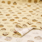 Cotton Dobby Printed Fabric - Buddha Statue - nomura tailor