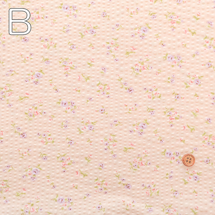 Cotton Ripple-printed Fabric - Petit Flowers - nomura tailor