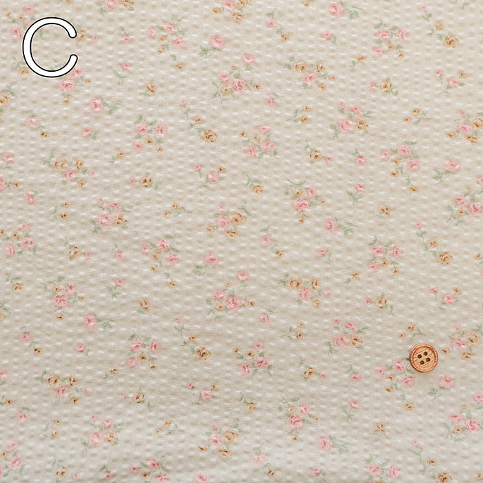 Cotton Ripple-printed Fabric - Petit Flowers - nomura tailor