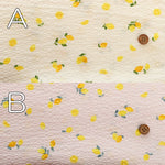 Cotton Ripple-printed Fabric  - Petit Lemon - nomura tailor