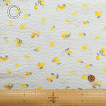 Cotton Ripple-printed Fabric  - Petit Lemon - nomura tailor