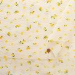 Cotton Ripple-printed Fabric  - Petit Lemon - nomura tailor