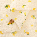 Cotton Ripple-printed Fabric  - Petit Lemon - nomura tailor