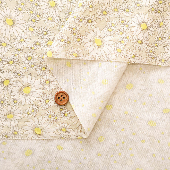 Cotton Broad Printed Fabric - Airtan Flower - nomura tailor