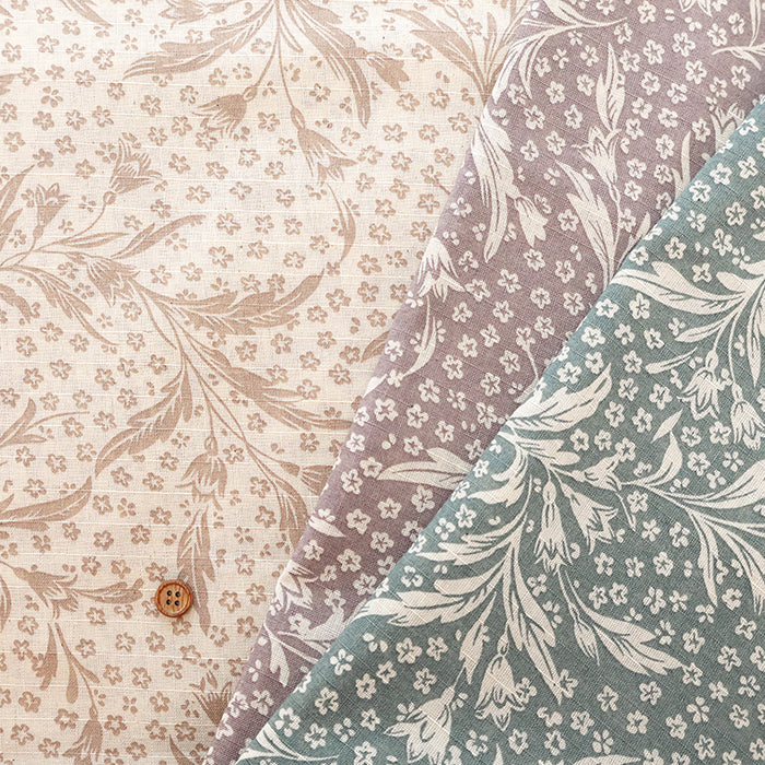C/L Ripstop Printed Fabric - Flower - nomura tailor