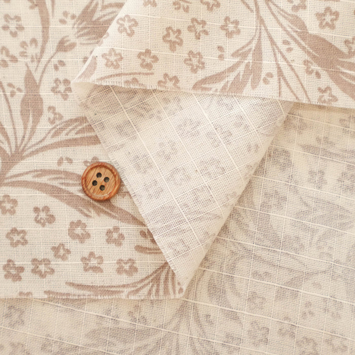 C/L Ripstop Printed Fabric - Flower - nomura tailor
