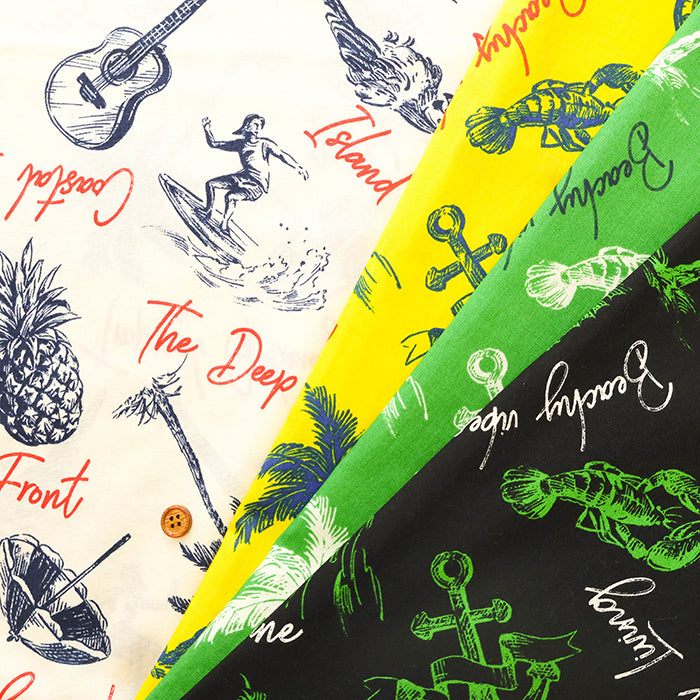 Air Tumbler Finish, Cotton Broad Printed Fabric - Resort - nomura tailor