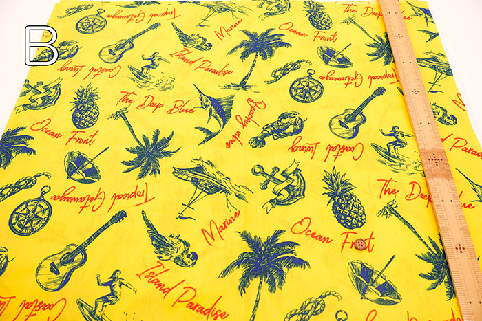 Air Tumbler Finish, Cotton Broad Printed Fabric - Resort - nomura tailor