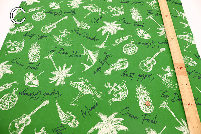 Air Tumbler Finish, Cotton Broad Printed Fabric - Resort - nomura tailor