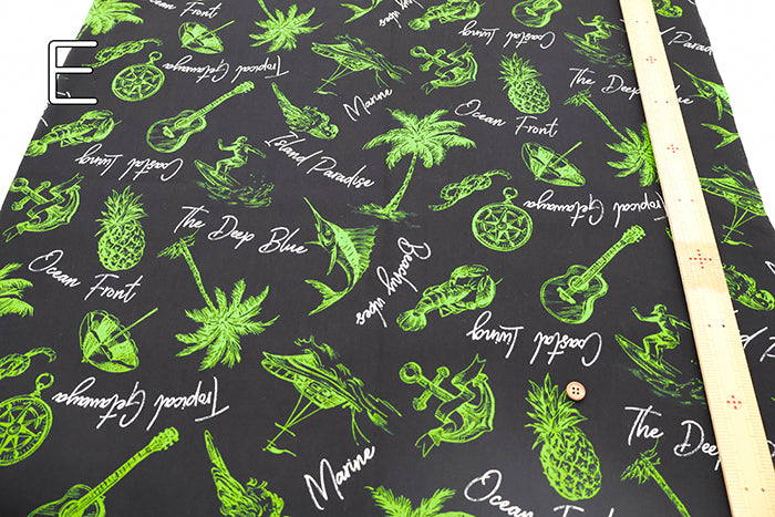 Air Tumbler Finish, Cotton Broad Printed Fabric - Resort - nomura tailor