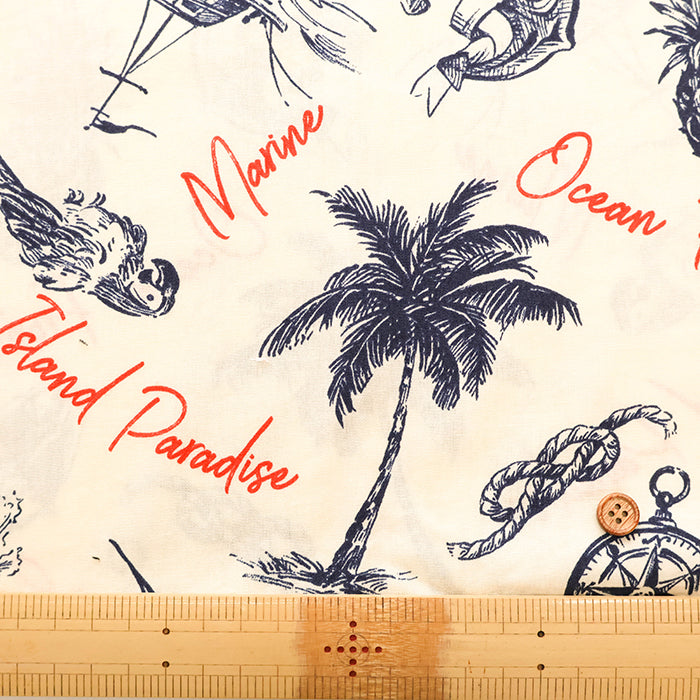 Air Tumbler Finish, Cotton Broad Printed Fabric - Resort - nomura tailor