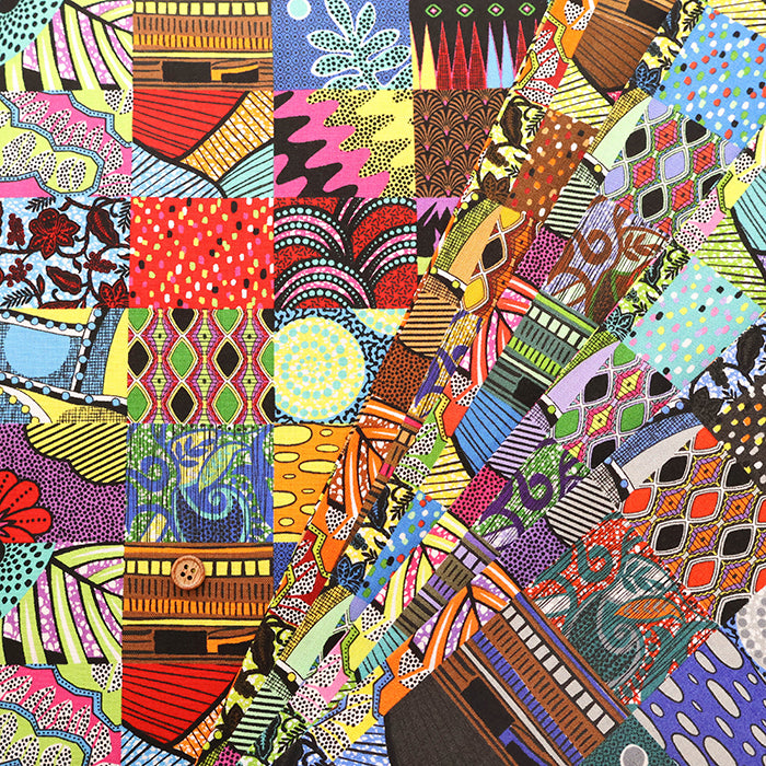 Cotton Sheeting printed Fabric - African Square - nomura tailor
