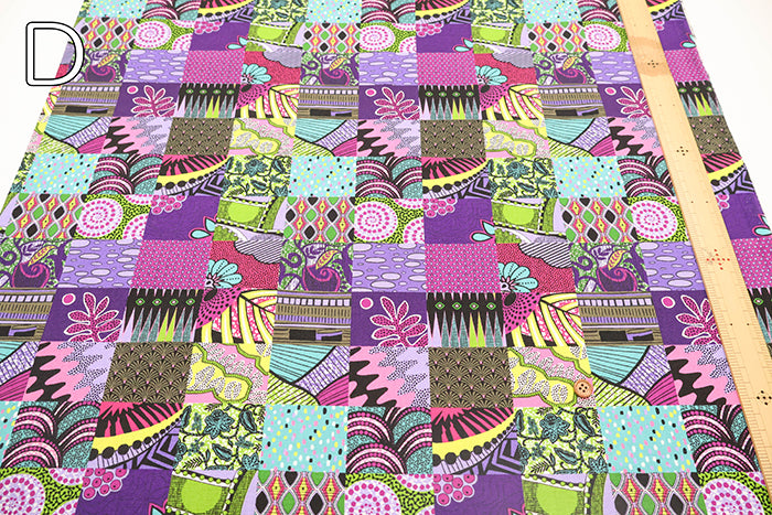 Cotton Sheeting printed Fabric - African Square - nomura tailor