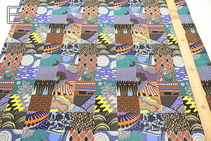 Cotton Sheeting printed Fabric - African Square - nomura tailor