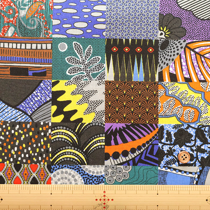 Cotton Sheeting printed Fabric - African Square - nomura tailor