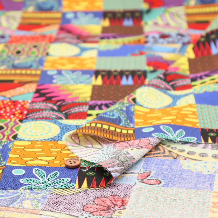 Cotton Sheeting printed Fabric - African Square - nomura tailor