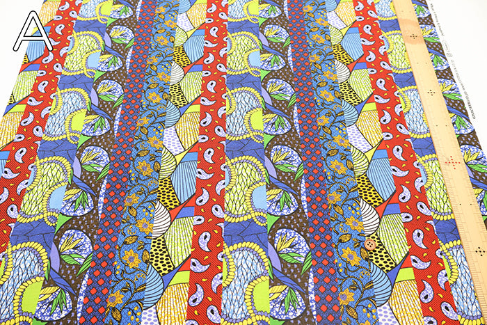 Cotton Sheeting printed Fabric - African Stripe - nomura tailor