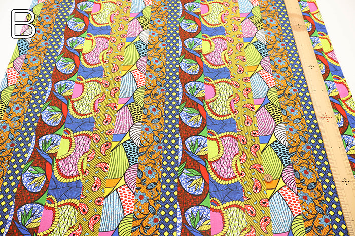 Cotton Sheeting printed Fabric - African Stripe - nomura tailor
