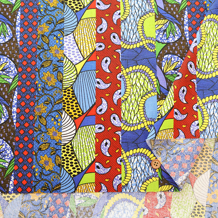 Cotton Sheeting printed Fabric - African Stripe - nomura tailor