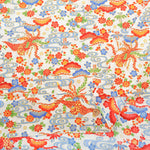 Cotton Broad Lame (Glitter) Printed Fabric - Bingata Style - nomura tailor